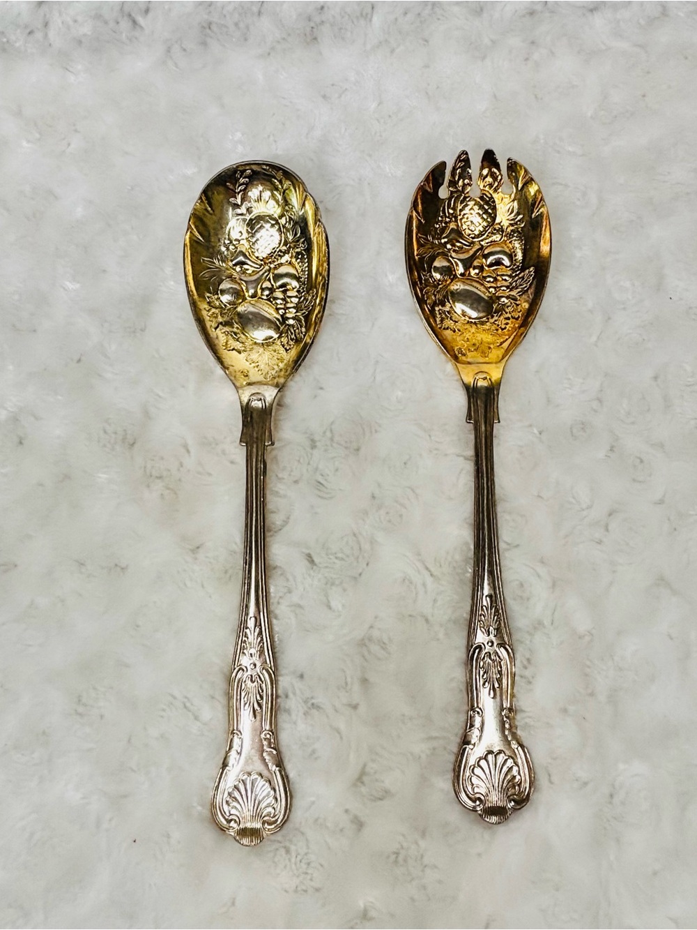 Vintage Kings Pattern Serving Utensils from Sheffield England Silver Plated